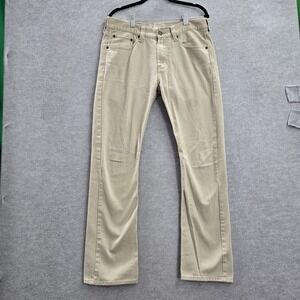 Bullhead Men Jeans 32x32 Beige Denim GRAVELS Slim Straight Mid Rise Cotton